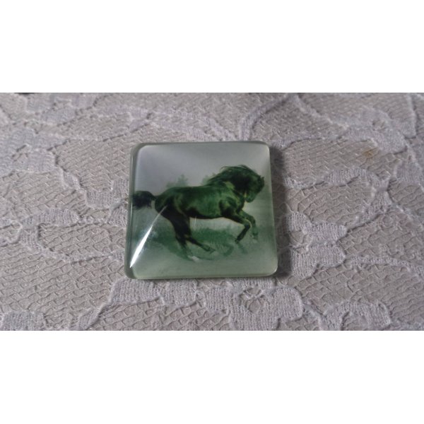 cabochon carr&eacute; en verre 30mm 025 