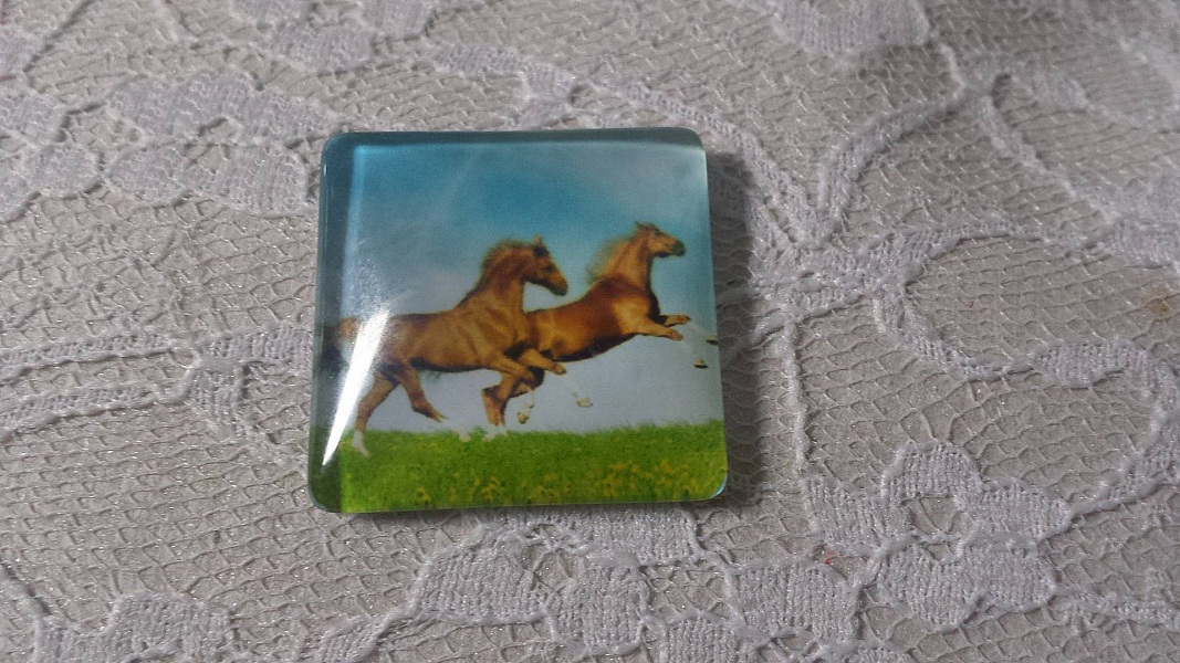 cabochon carr&eacute; en verre 30mm 014 