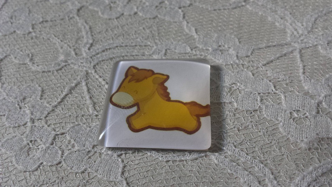 cabochon carr&eacute; en verre 30mm 013 