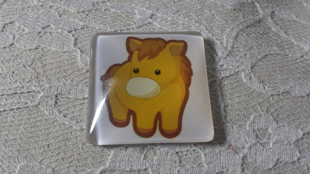 cabochon carr&eacute; en verre 30mm 011 