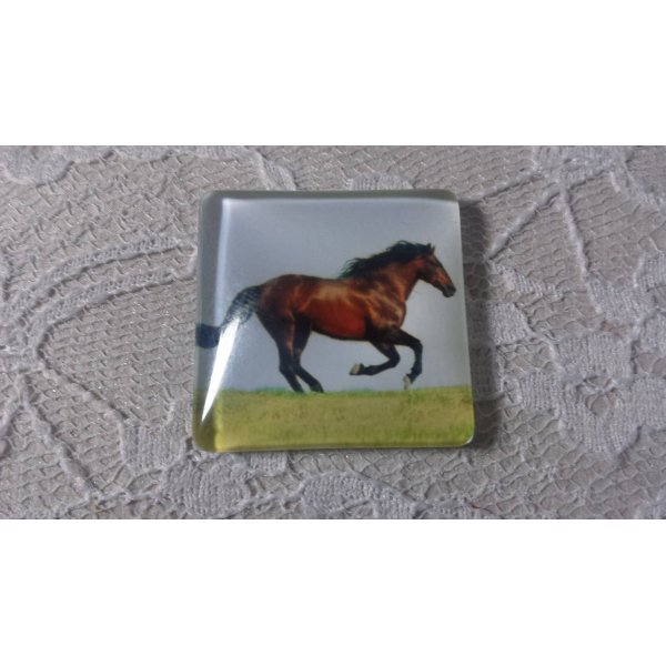 cabochon carr&eacute; en verre 30mm 009 