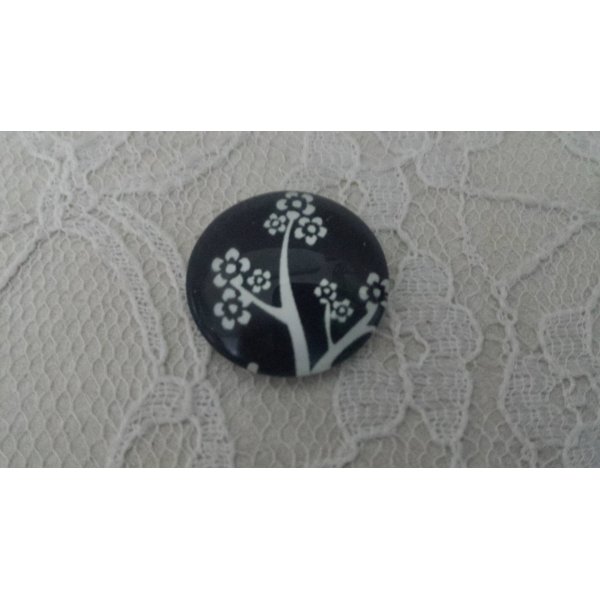 cabochon rond en verre 25mm oiseaux 020 