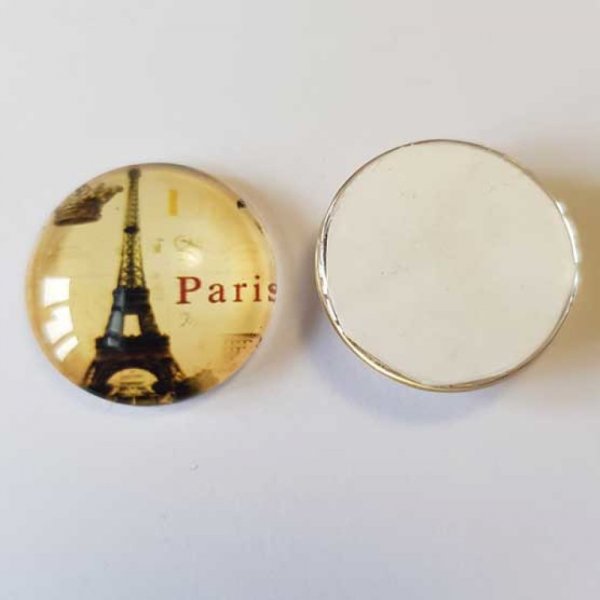 cabochon rond en verre 20mm divers 040