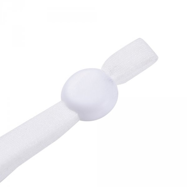 kit 20 Bandes &eacute;lastiques cordon Blanc avec Boucle R&eacute;glable attache pour Masque..