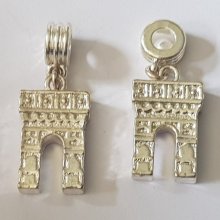 Breloque Arc de Triomphe métal argenté