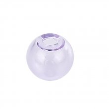 1 Boule en verre ronde à remplir de 20mm Violet