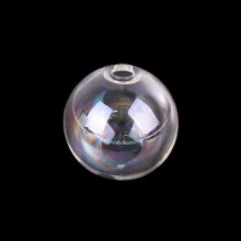 1 Boule en verre ronde à remplir de 12mm AB Transparent