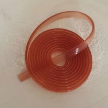 1 mètre cordon Pvc Plat 5.8 x 1.9 mm Vieux Rose Translucide