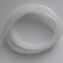 1 mètre cordon Pvc Creux 3 mm Blanc