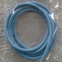 1 mètre cordon Pvc Creux 4 mm Turquoise Pastel