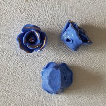 Fleur Faïence 15 mm N°01-03 Bleu