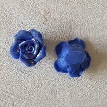 Fleur Faïence 15 mm N°02-01 Bleu