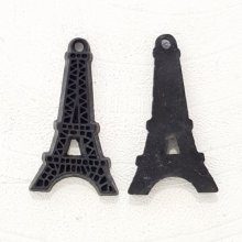 Breloque pendentif Tour Eiffel résine Noir
