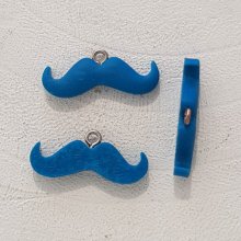 Breloque pendentif Moustache N°08 Turquoise