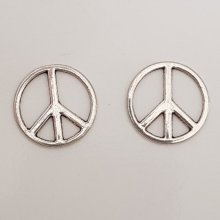 Breloque Peace & Love N°06 Argent x 10 pièces