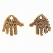 Breloque Main "MADE HAND" N°01 Bronze