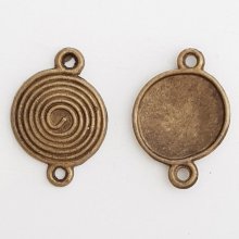 Connecteur rond spiral N°01 Bronze