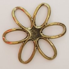 Breloque Fleur Métal N°003 Bronze