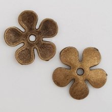Breloque Fleur Métal N°027 Bronze