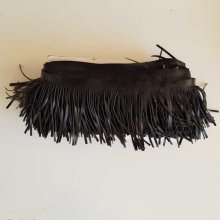 Frange Simili Cuir de 10 cm De Large Noir