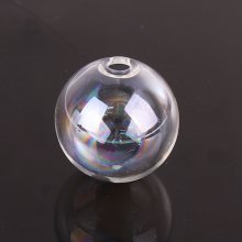 1 Boule en verre ronde à remplir de 25mm AB Transparent