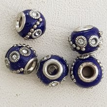 5 Perles Rondes 12/10 mm N°02