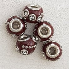 5 Perles Rondes 12/10 mm N°05