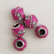 5 Perles Rondes 12/10 mm N°07