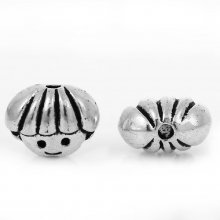 Perle métal Garçon 3D argent N°01
