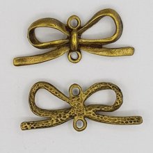 Breloque Nœud N°16 breloque noeud papillon ruban en métal bronze