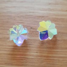 Breloque Pendentif en verre facetté fleur N°03-01