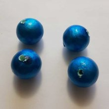 Perle Ronde Papier Maché GT 24mm Bleu Turquoise