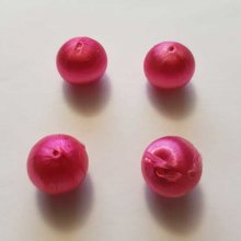 Perle tissé en fil 15 mm Rose