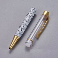 Stylo à décorer de perles tube vide à customiser doré gainsboro x 1 pièce