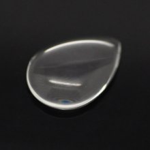10 Cabochons Gouttes 13 x 18 mm en verre loupe transparent N°24