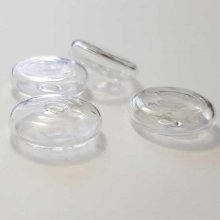 1 Boule en verre Soucoupe Plate 27 mm à remplir