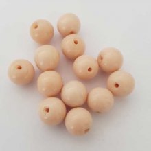 Perle ronde céramique orange pêche 12 mm N°18