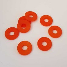 Rondelle Plate Mat Orange 16 mm N°01