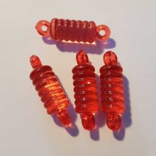 Connecteur Intercalaire ressort 34 x 10 mm Rouge 01 Plastique