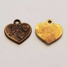 Breloques Cœur N°71 Bronze