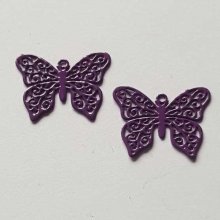 Breloque papillon N°19 Violet 13 x 16 mm