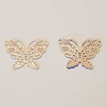 Breloque papillon N°21 Rose Clair 15 x 20 mm