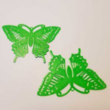 Breloque papillon N°23 Vert 71 x 50 mm