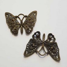 Breloque papillon N°28 Bronze 48 x 36 mm