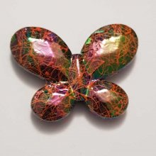 Breloque papillon N°36 Orange 34 x 44 mm