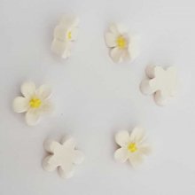 Fleur Synthétique 12 mm N°01-Blanc