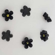 Fleur Synthétique 12 mm N°01-Noir