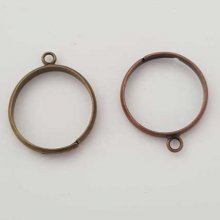 1 support bague réglable 1 anneau Bronze N°02