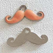 Breloque pendentif Moustache N°19 Orange