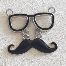 Breloque pendentif Moustache N°25 Noir